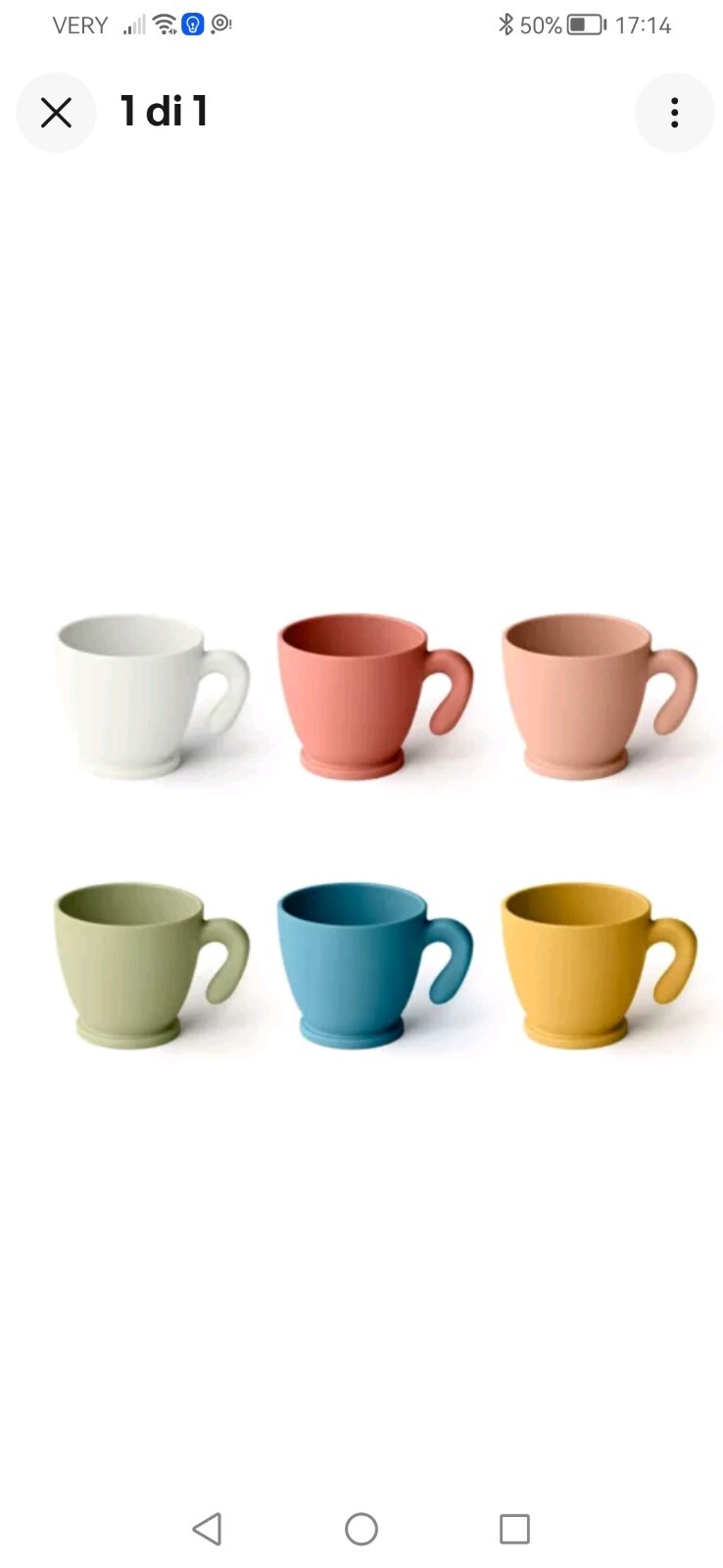 Guzzini Set 6 Tazzine Caffè Coffee Pop Chef Line Multicolor