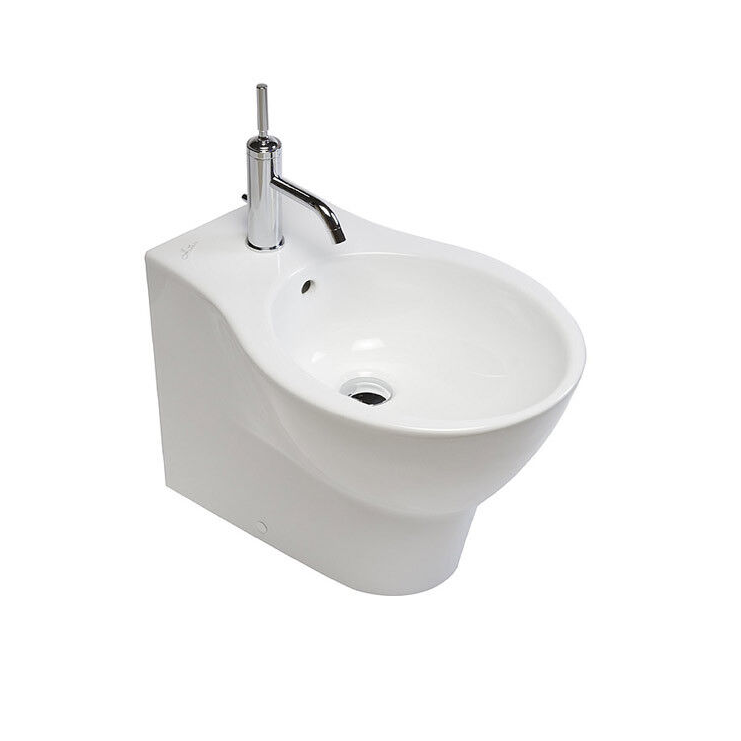 Hatria bidet filo muro monoforo Nido bianco lucido - 8016250048855