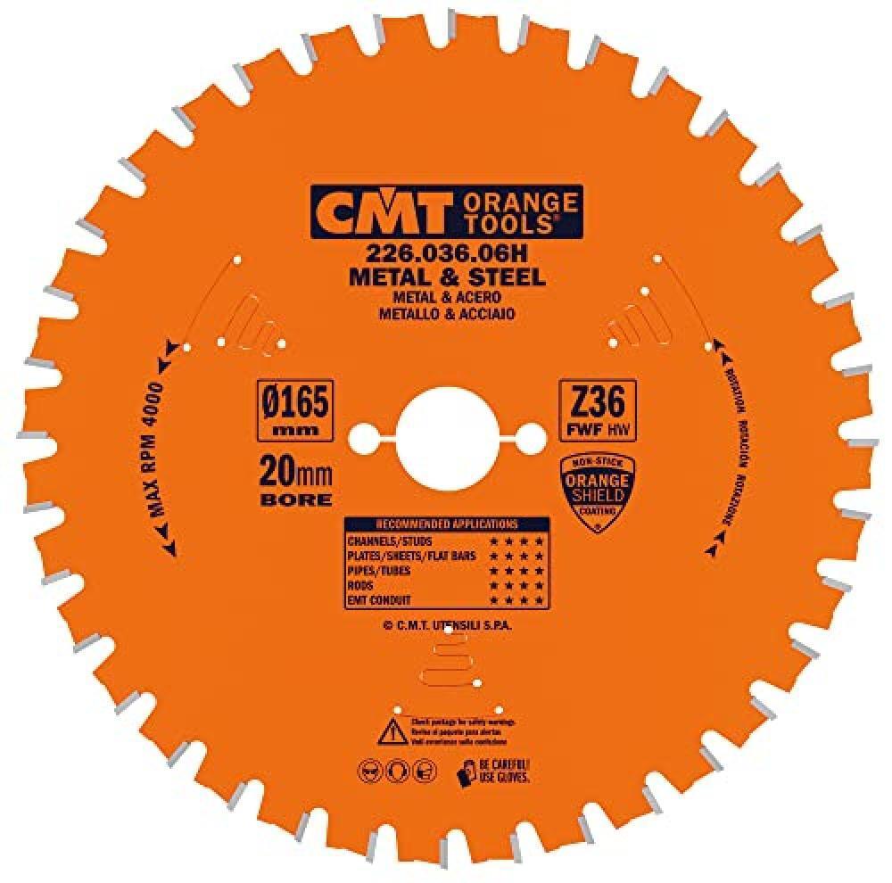 Cmt - 226.036.06h - lama x materiali ferrosi-pvc hw 165x1.6/1.2x20 z36 fwf - NUO