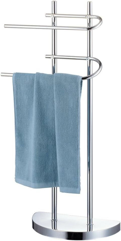 Wink design ,Columbus, Portasciugamani da Bagno terra, Cromato, Argento