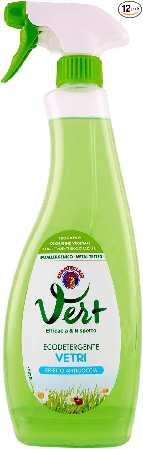 Chanteclair Sgrassatore E Detergente Vetri Ecodetergente 0,625 L, 3 Pezzi.