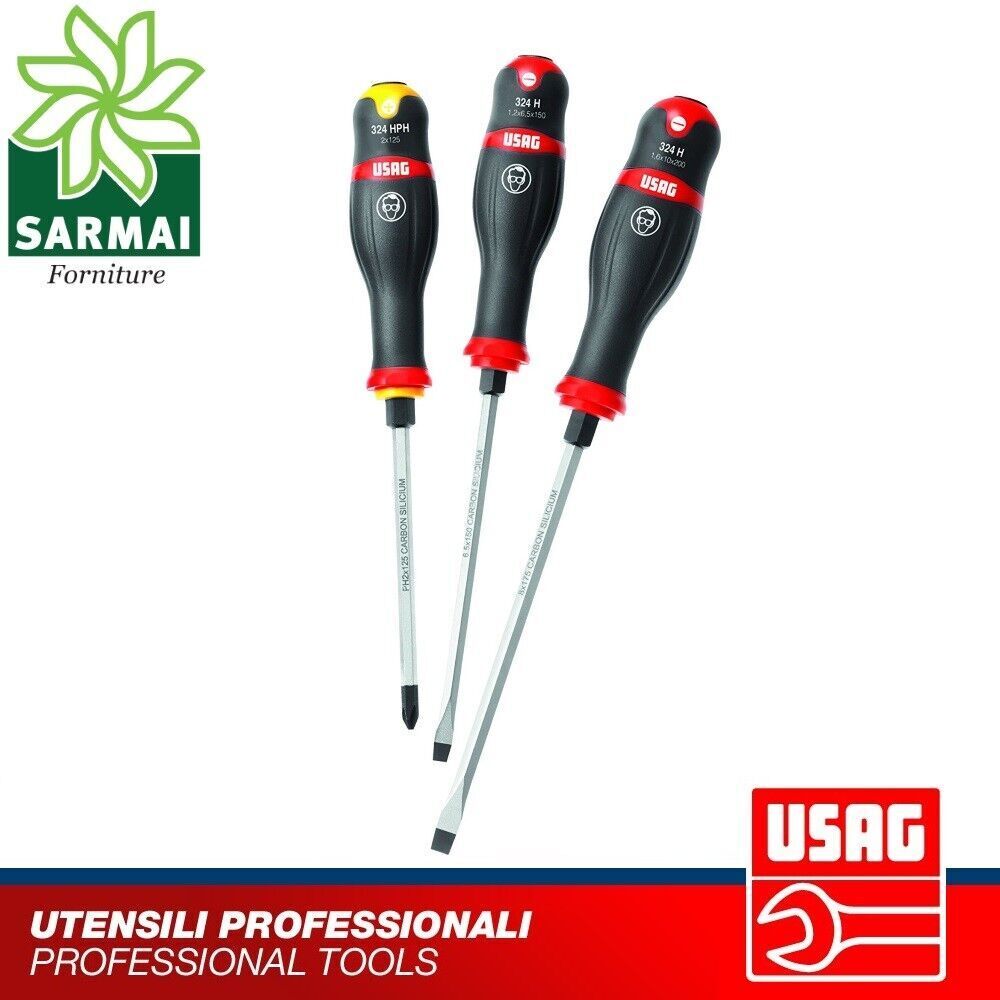 USAG 324 H/SH3 SET DI 3 GIRAVITI MARTELLABILI PUNTA A CROCE PHILLIPS E A TAGLIO