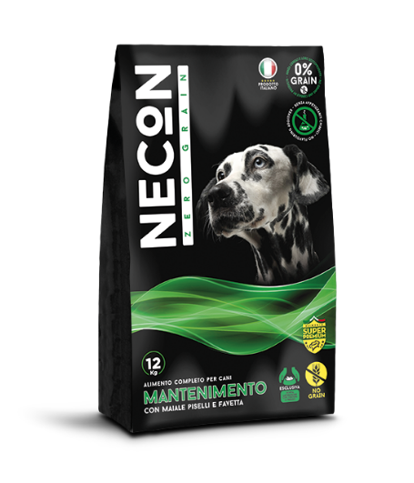 Cibo per cani 12 Kg senza cereali mantenimento con maiale, piselli e favetta