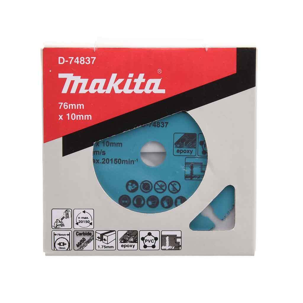 Makita D-74837 Disco da taglio carburo di tungsteno 76x10mm