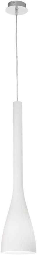 Lampada a sospensione flut sp1 grande in vetro bianco ideal Lux