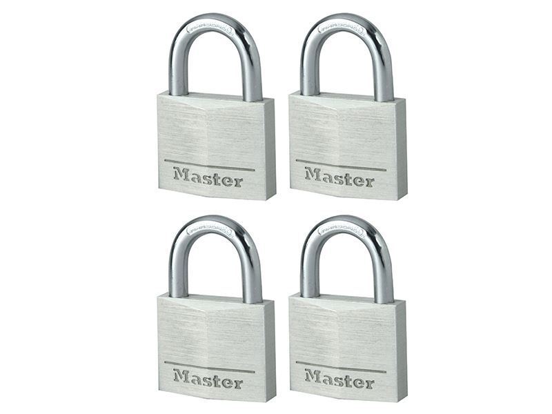 Master Lock - Lucchetto in alluminio da 40 mm a 4 pin - Keyed Alike x 4