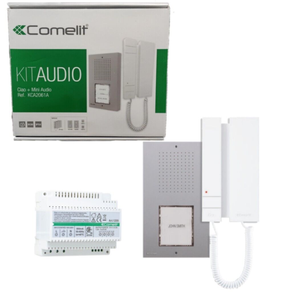 KIT CITOFONICO COMELIT KCA2061A CIAO MINI 2 FILI MONOFAMIGLIARE