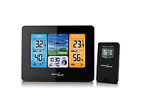 GreenBlue 46003 Black Indoor hygrometer,Indoor thermometer,Outdoor GB522