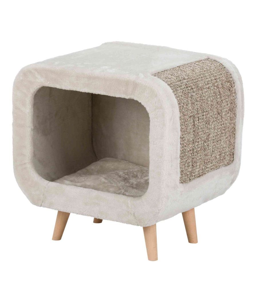 Alicia igloo con piedini in legno 48×48×38cm grigio chiaro/grigio sfumato Trixie
