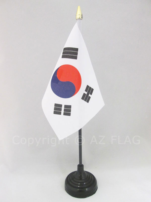 BANDIERA DA TAVOLO COREA DEL SUD 15x10cm - PICCOLA BANDIERINA SUDCOREANA 10 x 15