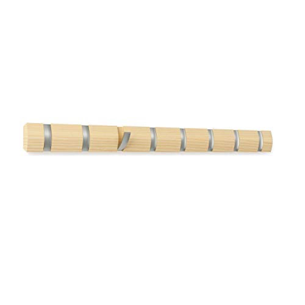 (TG. 8er) Umbra Flip Appendino, Legno, Naturale, 8 Hook - NUOVO
