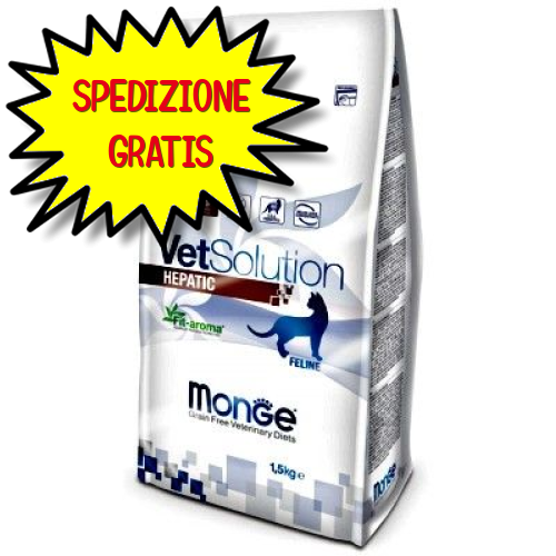 MONGE DIETA GATTO VETSOLUTION HEPATIC 1,5 KG