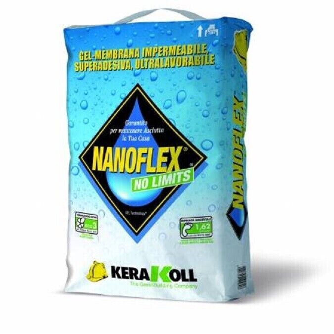 KERAKOLL NANOFLEX NO LIMITS GEL MEMBRANA IMPERMEABILE SUPERADESIVA ULTRALAV KG20