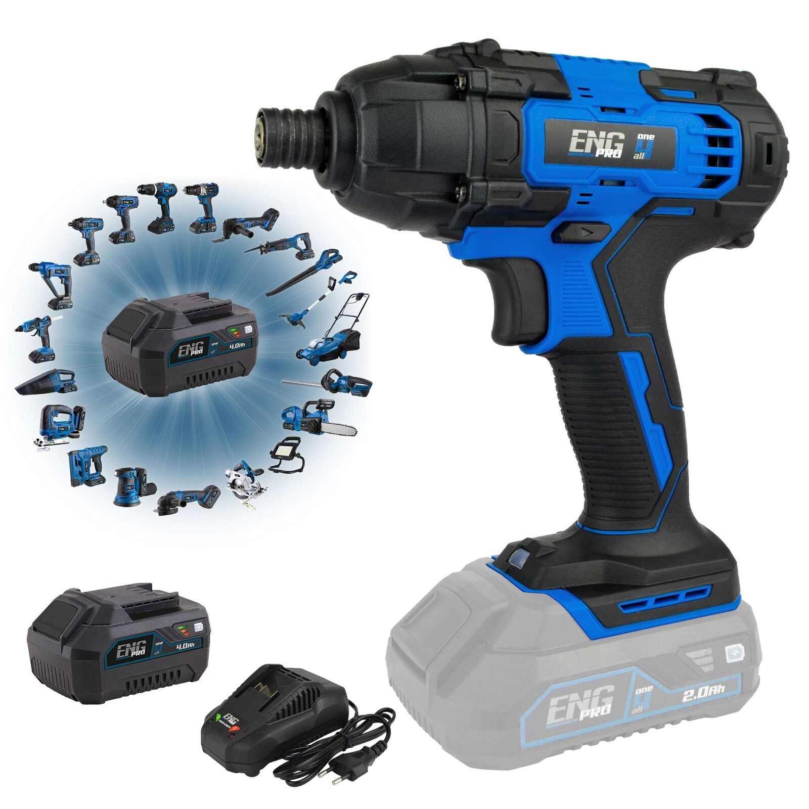 Avvitatore a impulsi 1/4" - Linea professionale ONE4ALL 20V - 1 batteria 4.0Ah
