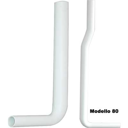 Tubo di scarico per cassetta a zaino mm 600x230 ø 50x32  Cr