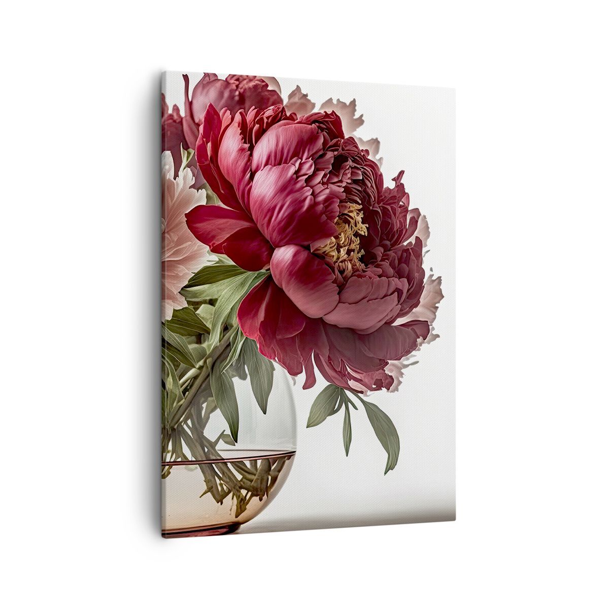 Quadro su Tela 50x70cm Mazzo Di Fiori Vaso Peonie Stampe Immagini Quadri Murale
