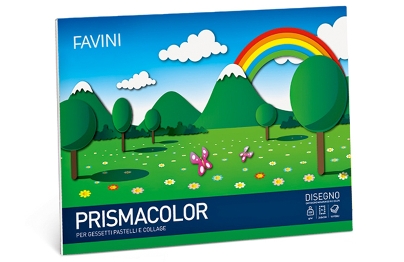 Album Prismacolor 240x330mm 128gr 10fg Monoruvido 5 Colori | Favini