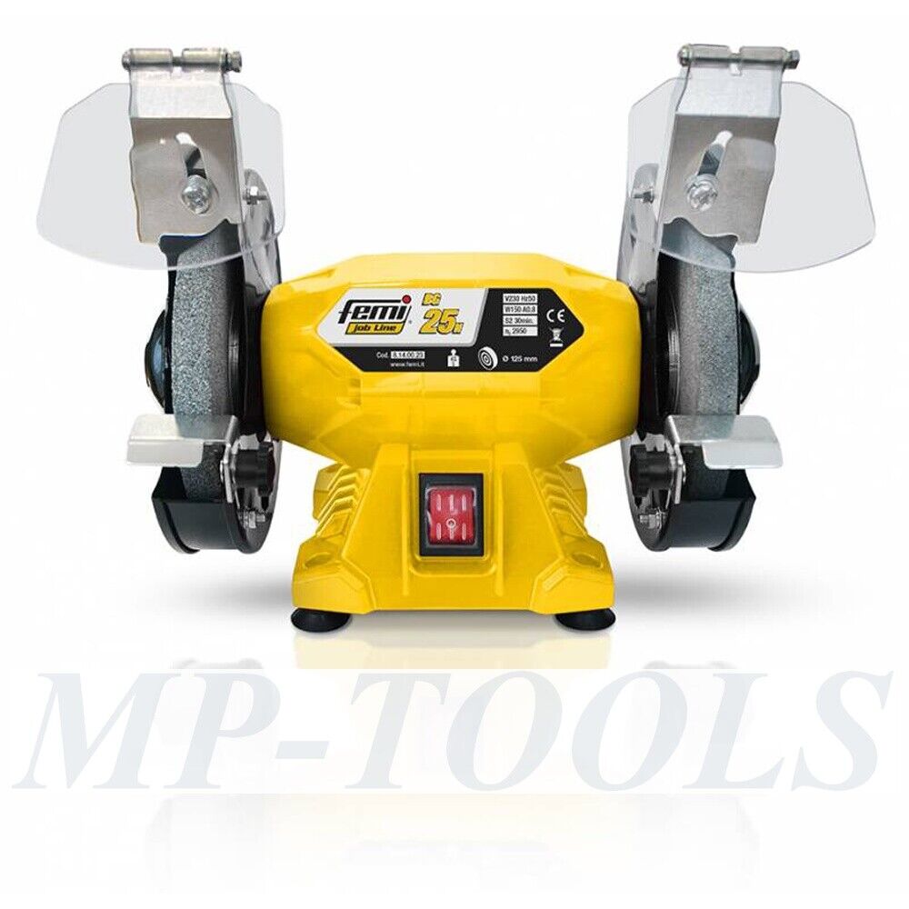 SMERIGLIATRICE MOLA DA BANCO LUCIDATRICE 150W 125mm COMBINATA FEMI