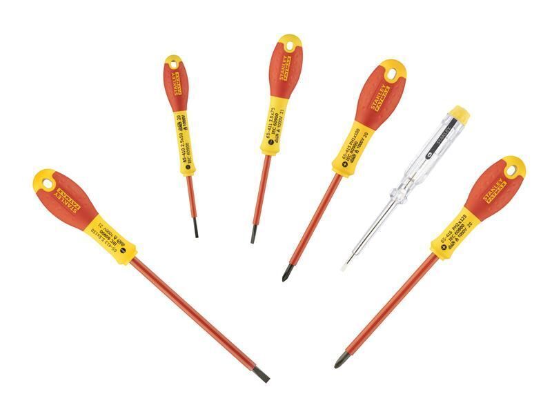 Stanley Tools - FatMax® VDE Insulated Phillips & Parallel Screwdriver Set di 6