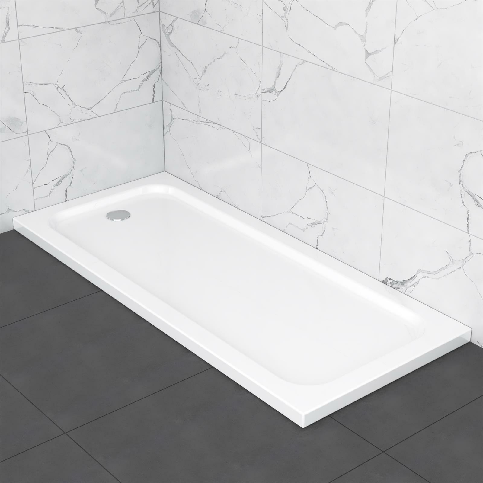 PIATTO DOCCIA ABS H 5CM SLIM FLAT BOX CABINA DOCCIA CURVO QUADRATO RETTANGOLARE