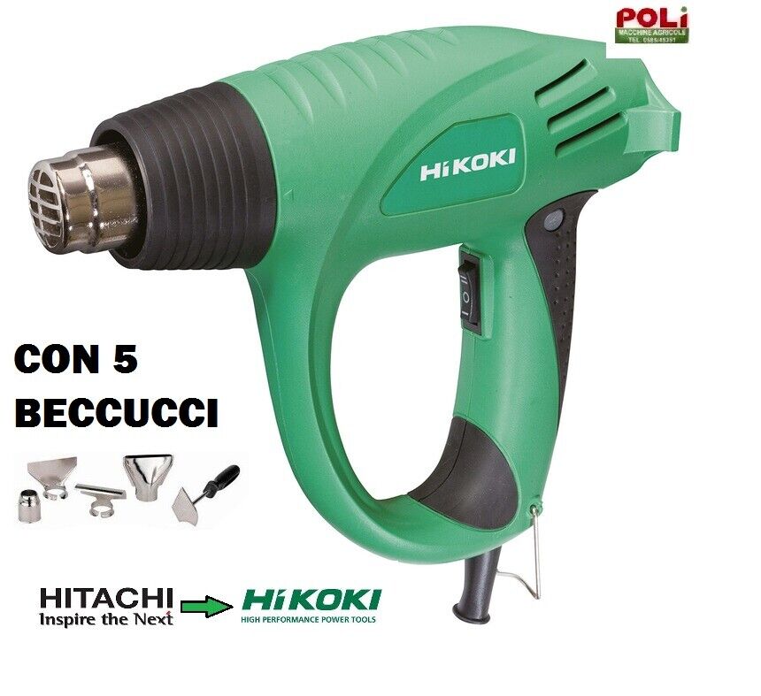 TERMOSOFFIATORE SOFFIATORE ARIA CALDA HITACHI HIKOKI RH600T CON VALIGETTA PROFI