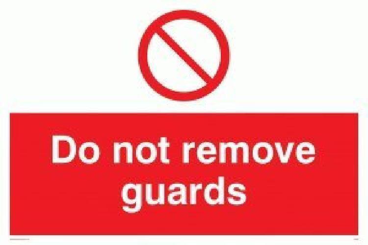 Viking segni pm36-a2l-v"Do Not Remove guardia" Sign, vinile, 400 mm altezza x 60