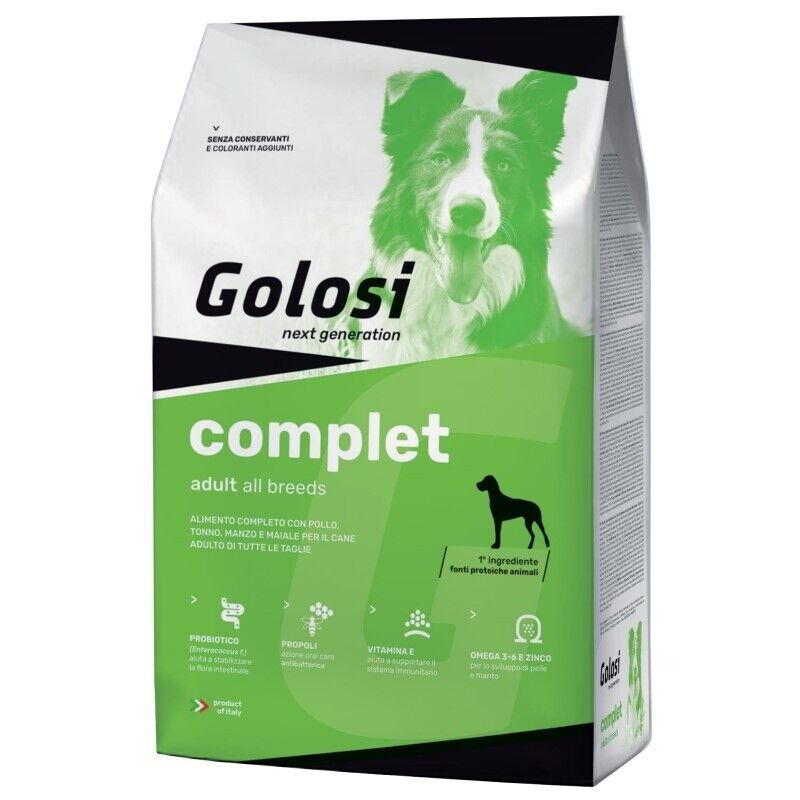 Golosi Dog Complet All Breeds Adult 12 kg - Crocchette per Cani - NUOVO LAYOUT