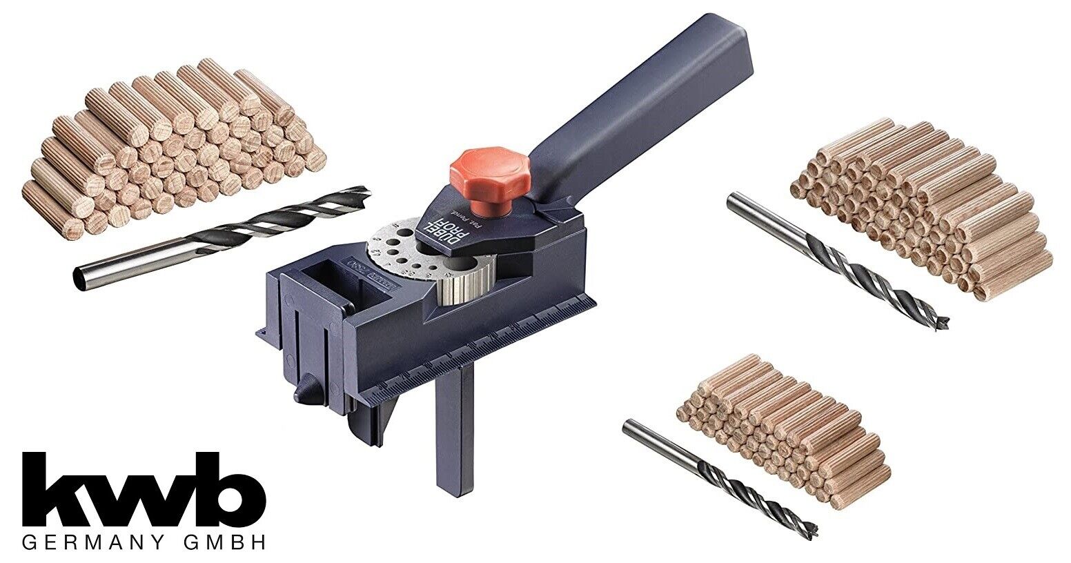 SET COMPLETO PER SPINATURA KWB 1x DIMA CALIBRO FORO 3x PUNTE LEGNO 150x SPINE