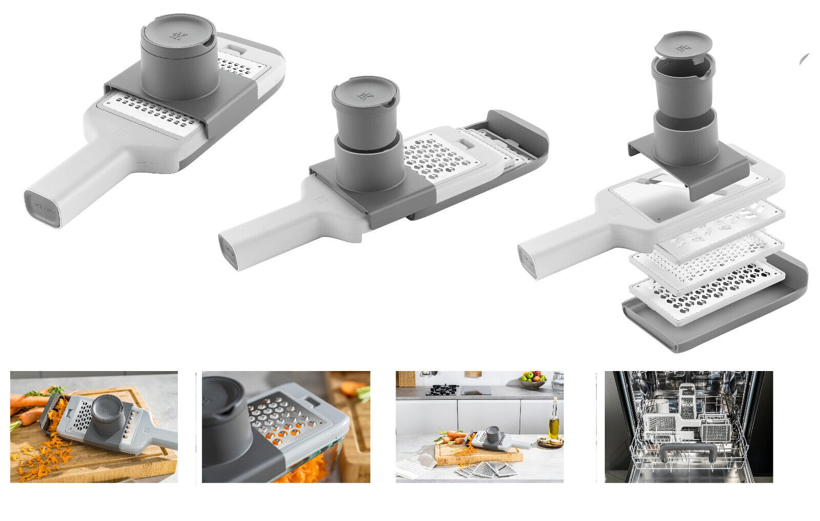 ZWILLING Z Cut : Grattugia multifunzione Acciaio inox, 4 Inserti intercambiabili