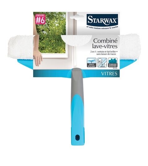 Combine Lavastoviglie Vetri 2 IN 1 starwax 1621 Microfibra " Dégraisser Raclette