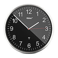 Mebus 19578 Mechanical wall clock Round Black Metallic Metal Modern 19578