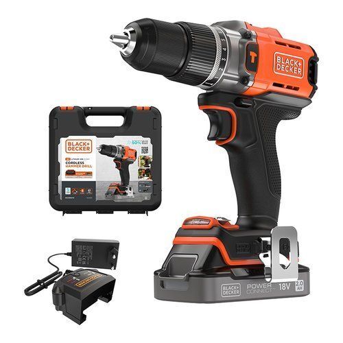 Black And Decker Trapano A Percussione Power Connect Bcd383d1xk-Qw