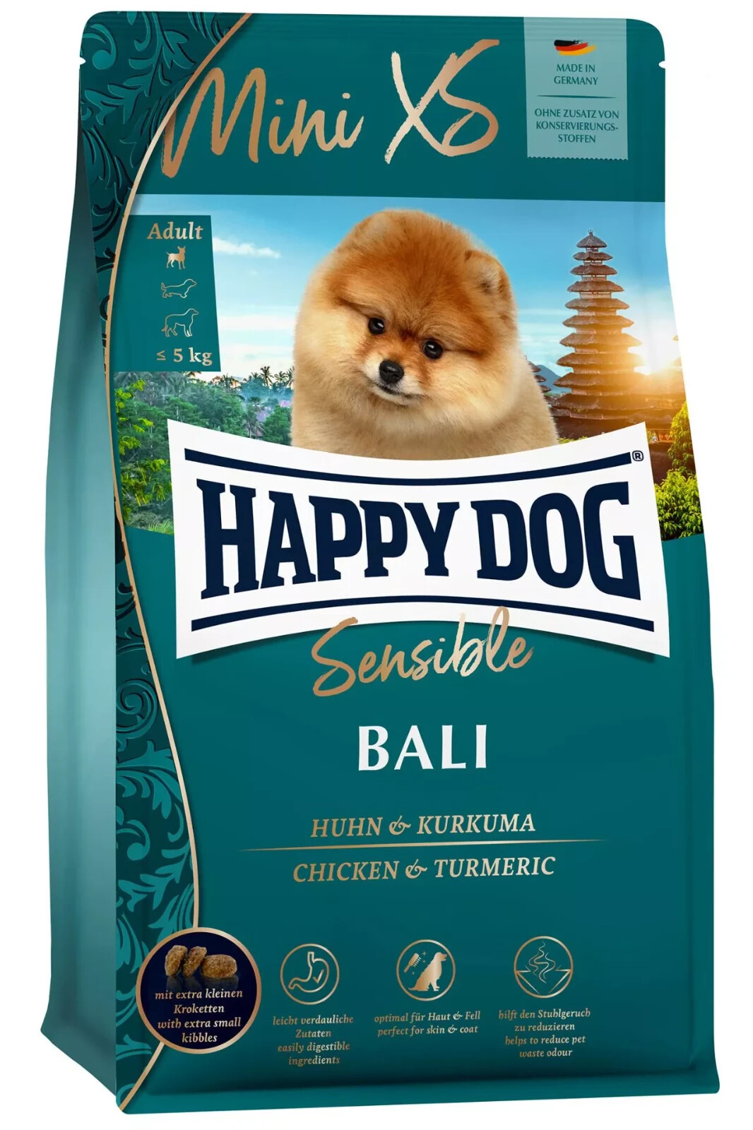 HAPPYDOG MINI BALI CANE SENSIBLE CROCCHETTE IPOALLERGENICHE ALIMENTAZIONE DIET
