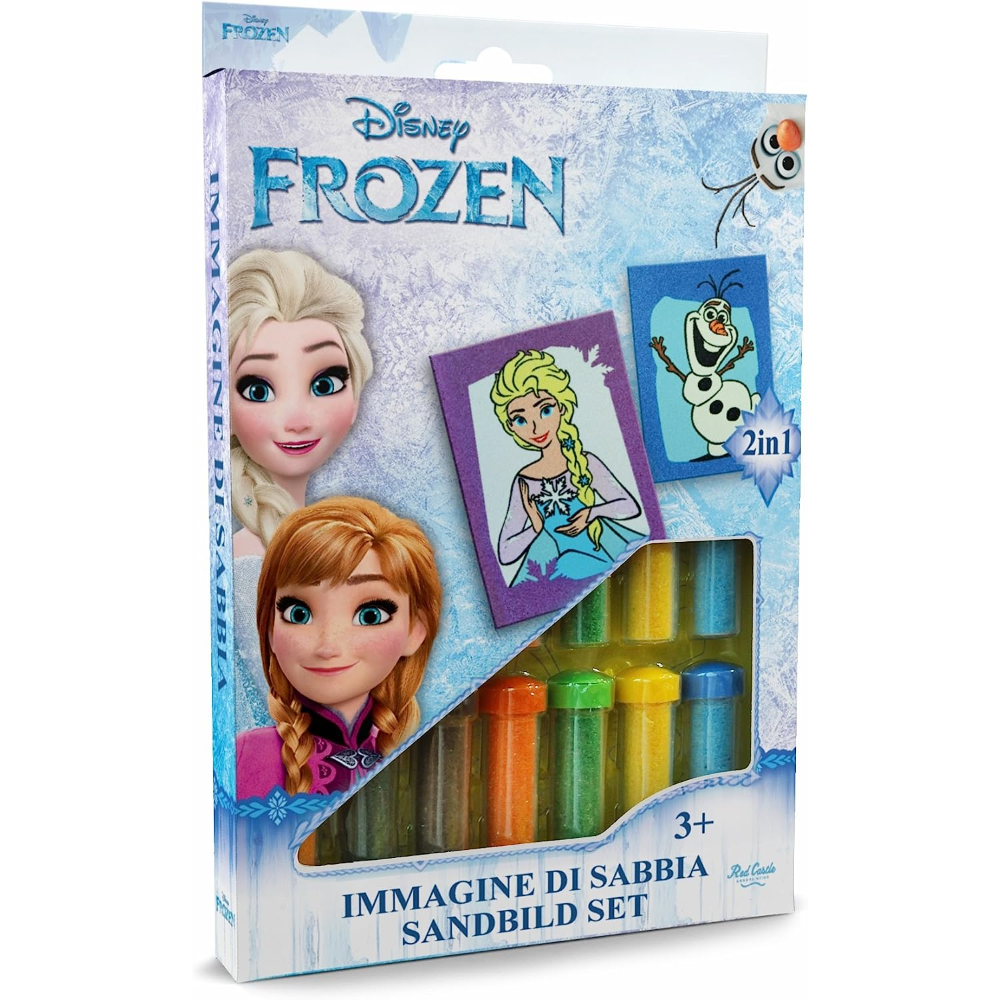 SET GIOCO FROZEN ELSA OLAF DISNEY BAMBINA IMMAGINI DI SABBIA 2 IN 1 IMMAGINI