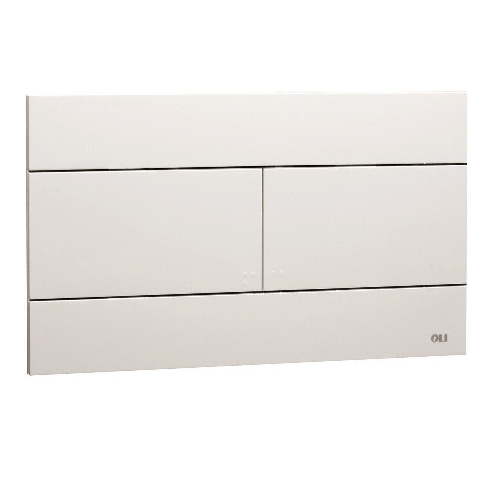 Placca doppio tasto Slim Bianca cassetta incasso Oli