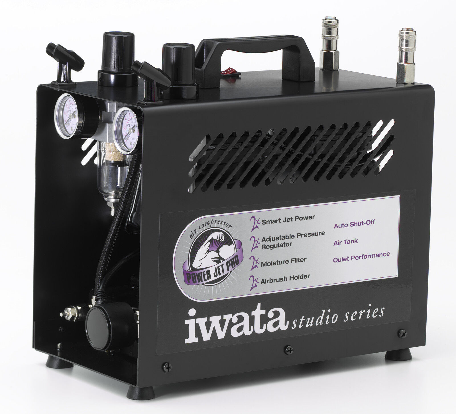 COMPRESSORE PER AEROPENNA AEROGRAFO IWATA IS-975 POWER JET PRO CON SERBATOIO 2L.