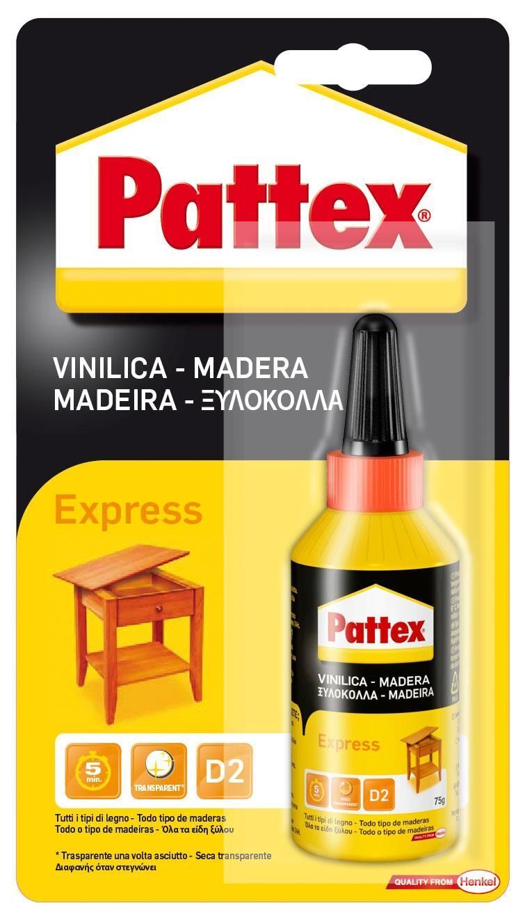 Pattex 1419308 Adesivo Rapido Per Legno Vinilica Express 75gr