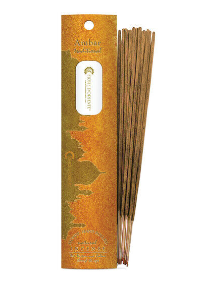Ambra  Traditional Incense, Incenso Naturale, 10 Bastoncini