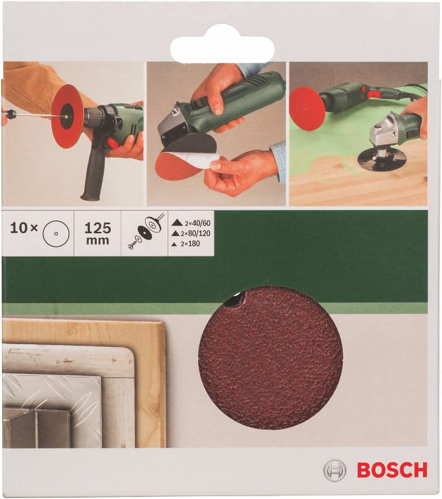 BOSCH - SET 10 FOGLI ABRASIVI TRAPANO