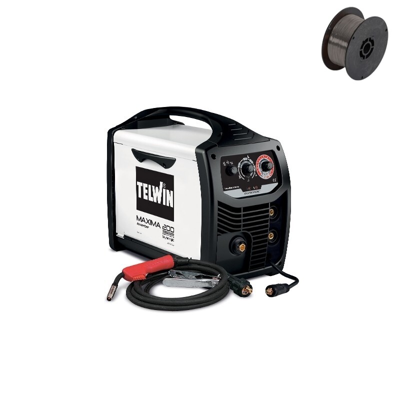 Telwin Maxima 200 Synergic - Saldatrice a Filo Inverter MIG MAG FLUX BRA