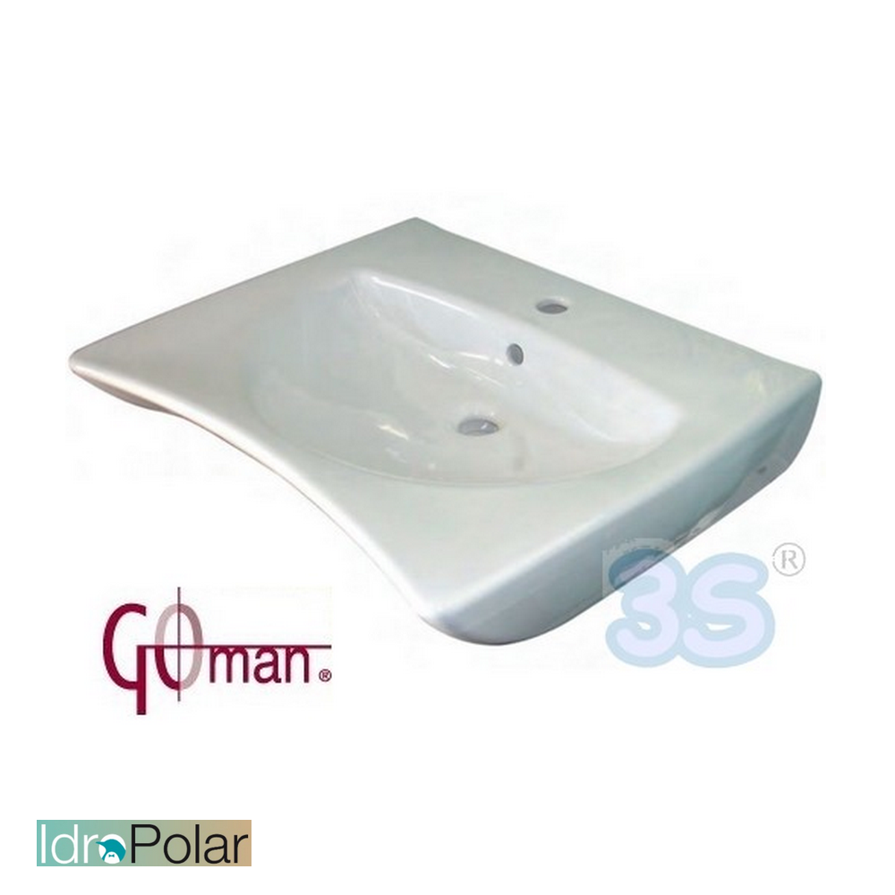 LAVABO BAGNO DISABILE DISABILI cm 66 in CERAMICA GOMAN serie OPEN