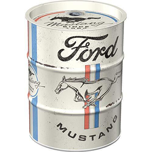 Nostalgic-Art Salvadanaio retrò 600 ml Ford Mustang  Horse & Stripes Logo  Ide