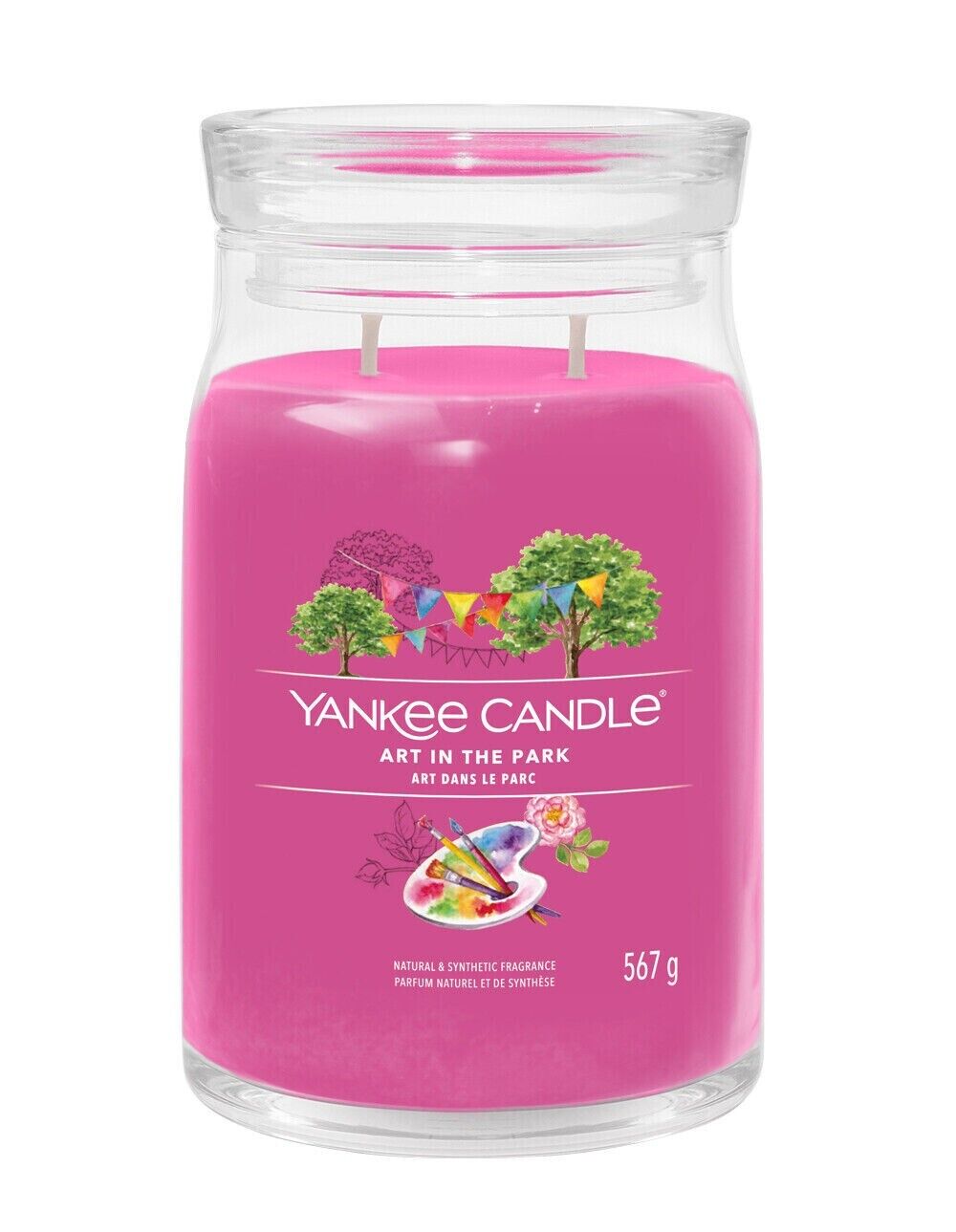 YANKEE CANDLE CANDELA PROFUMATA SIGNATURE JAR GRANDE ART IN THE PARK GIARA