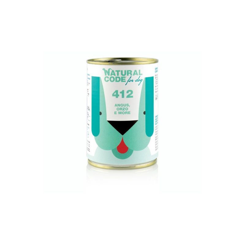 Natural code dog 412 angus, orzo e more 400gr