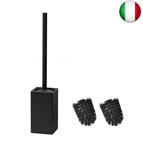 bgl Porta scopino quadrato in acciaio inox 304 (nero)