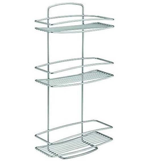 METALTEX MENSOLA RETTANGOLARE A 3 PIANI SERIE ONDA - cm.26x11x53 - FER 324366