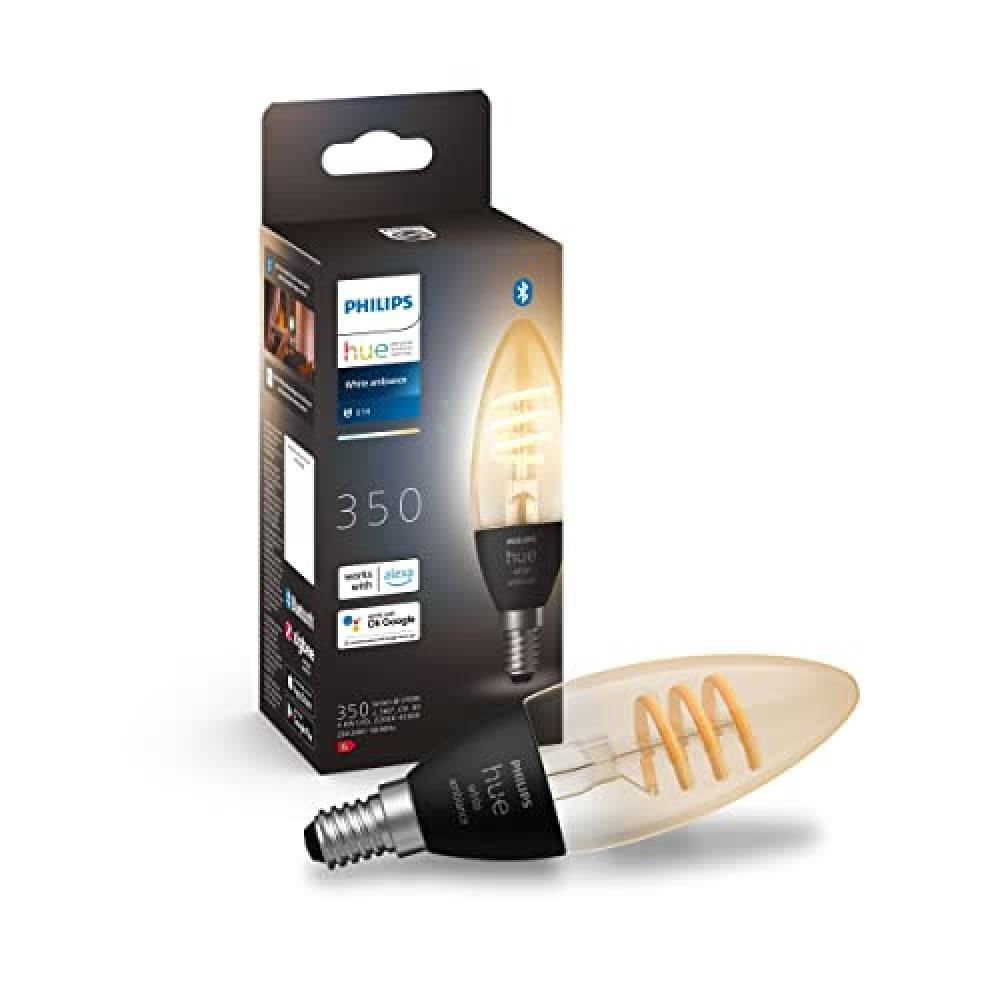 Philips Hue White Ambiance Filament, Lampadina Smart, E14, 4.6W - NUOVO