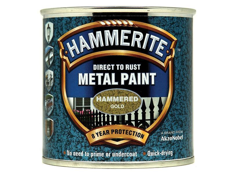 Hammerite - Direttamente alla ruggine martellato finitura metallo vernice oro