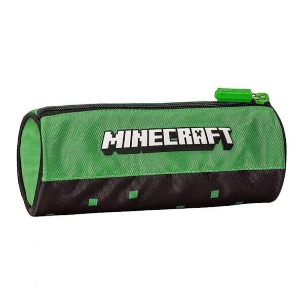 TOMBOLINO Astuccio Porta Penne Capiente Verde GREEN MINECRAFT Con 1 Zip