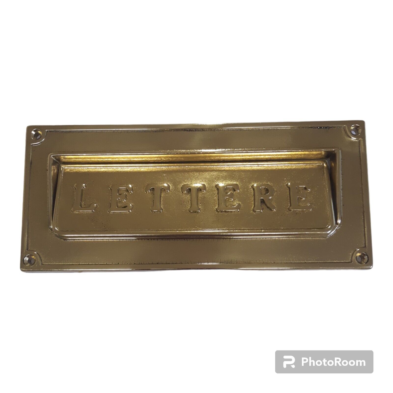CASSETTA POSTALE BUCA PER LETTERE IN OTTONE LUCIDO 30X13 CM